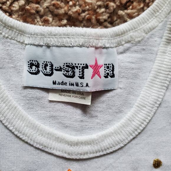 VTG 90s Girls Fish Themed Tank Top with Puff Ink Glitter by CoStar - Picture 4 of 4